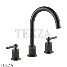 Gessi VENTI20 Смеситель для раковины зонтичный, с донным клапаном 65015-707, Black Metal Brushed