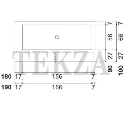 Antonio Lupi Biblio Ванна прямоугольная встраиваемая Biblio60 из материала Corian