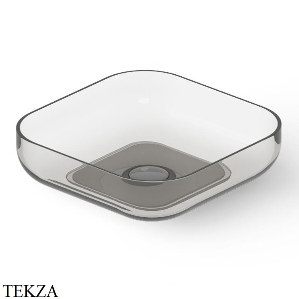 Dea Design Washbasins Раковина настольная 40х40 Glasstech DD9102 400 R4, Smoky Black R4