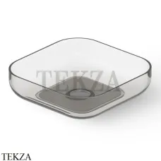 Dea Design Washbasins Раковина настольная 40х40 Glasstech DD9102 400 R4, Smoky Black R4