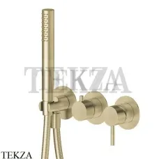 Newform X-Steel 316 Душевой комплект смеситель 2 потока, ручной душ, сталь 69667EX.59.098, PVD Brushed pale gold