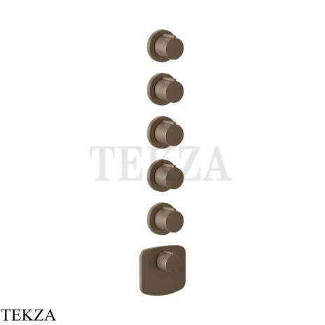 Gessi Ingranaggio-Anello Термостат для душа, 5 потоков, внешняя часть 43240-761, Coffee Bronze Br. PVD