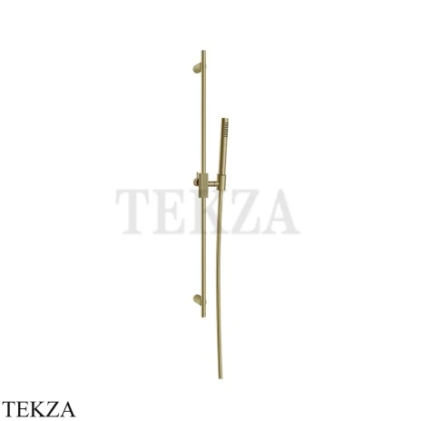 Gessi INGRANAGGIO Штанга в комплекте с душевой лейкой 63584-727, Brushed Brass PVD