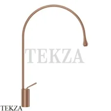 Gessi Goccia Смеситель для раковины высокий, без сливного гарнитура 33606-125, Copper Brushed
