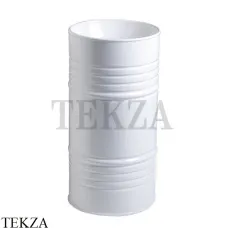 Kerasan Artwork Раковина свободностоящая BARREL, слив в стену, 474301 белый глянец