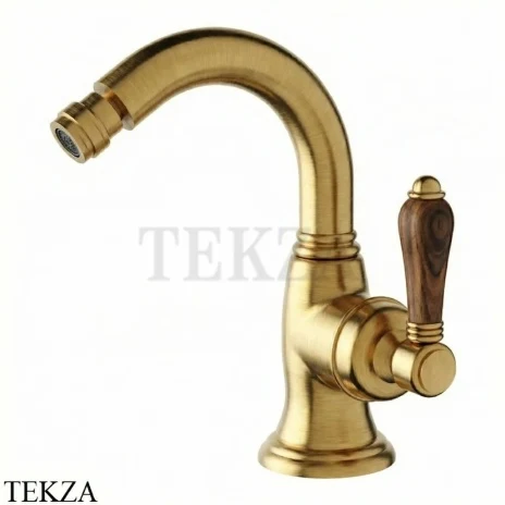 Nicolazzi Cinquanta Смеситель для биде с донным клапаном Forest, 3455OS77C, Brushed brass