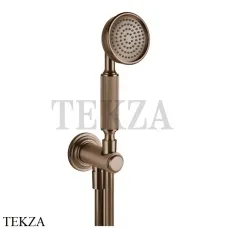Gessi VENTI20 Душевой комплект с душевой лейкой, шланг, вывод 65123-708, Copper Brushed