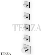 Zucchetti Aguablu Термостат для душа, 4 выхода, внешняя часть ZA5804, хром глянец