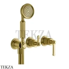 Gessi VENTI20 Смеситель для душа, с гарнитуром внешняя часть 65036-716, Gold Br. PVD Gessi VENTI20 Смеситель для душа, с гарнитуром внешняя часть 65036-716, Gold Br. PVD