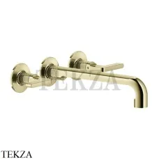 Gessi INCISO Смеситель для раковины излив длинный, внешняя часть 58092-710, Brass PVD