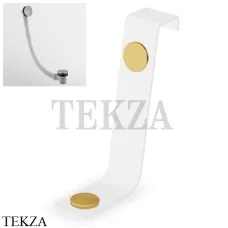 Zucchetti Слив-перелив для ванны с системой push Z90066.XP41, brushed gold PVD