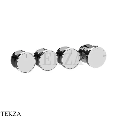 Gessi Origini NATURE Термостат для душа 3 потока, внешняя часть 66336-031, хром глянец