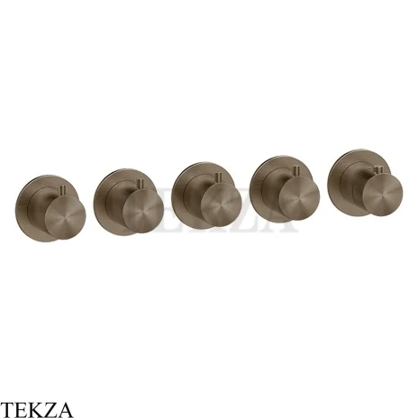 Gessi 316 SHOWER Термостат для душа на 4 выхода, внешняя часть 54338-761, Coffee Bronze Brushed PVD