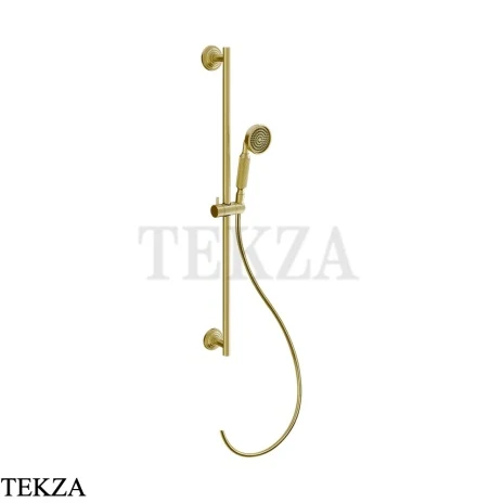Gessi VENTI20 Штанга в комплекте с душевой лейкой, шланг 65143-716, Gold Br. PVD