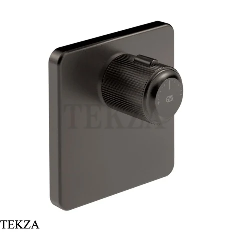 Gessi VENTI20 Термостат для душа, внешняя часть 65316-707, Black Metal Brushed PVD