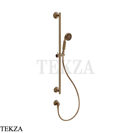 Gessi VENTI20 Штанга в комплекте с душевой лейкой, шланг, вывод 65141-791, Deep Bronze Br. PVD