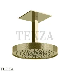 Gessi Inverso Diamantato Верхняя лейка с кронштейном D30 см 63472-710, Brass PVD