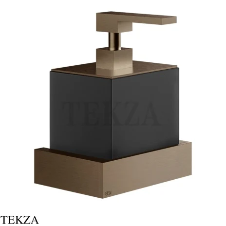 Gessi Rettangolo Дозатор для жидкого мыла или лосьона, черный 20814-761, Coffee Bronze Brushed PVD