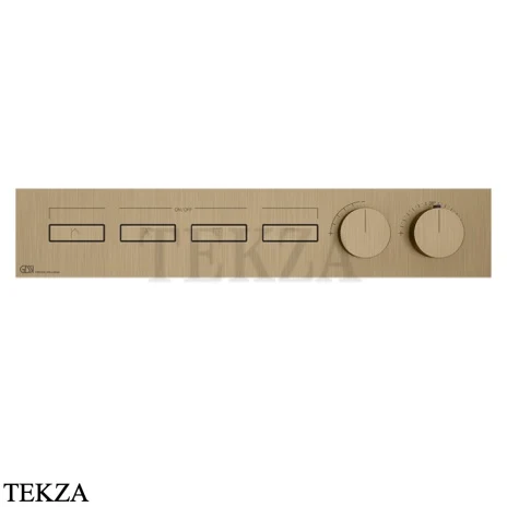 Gessi HI-FI Термостатический смеситель на 4 потока, внешняя часть 63016-726, бронза Brushed