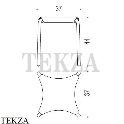 Colombo CONTRACT-COMUNITY Табурет для душа B9955.CR, хром глянец