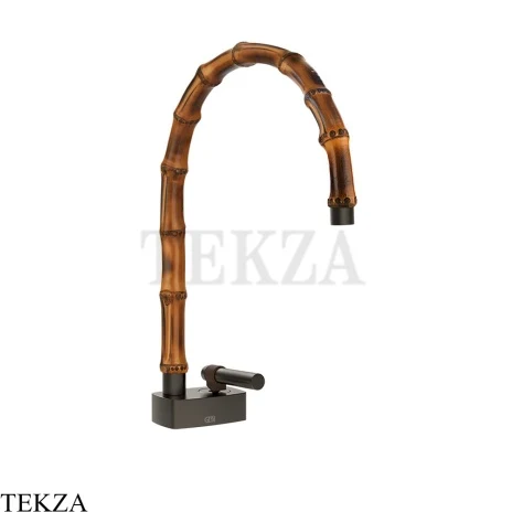 Gessi Jacqueline Смеситель для раковины средний, без донного клапана 77019-707, black хром Brush
