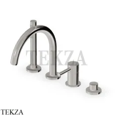 Zucchetti Pan Смеситель для ванны с гарнитуром ZP6502.C8, nickel глянец