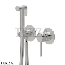 Newform Гигиенический душ с держателем, смеситель, внешняя часть 885.M0.070, Titanium satin