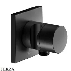 Keuco IXMO Pure Вентиль запорный с выводом для шланга, держатель, квадрат 59541370202, черный матовый