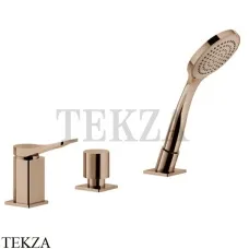 Gessi RILIEVO Смеситель для ванны с гарнитуром, без излива 59043-030, Copper глянец
