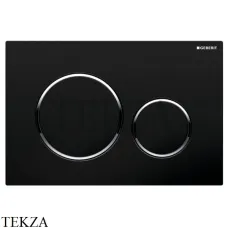 Geberit Sigma20 Клавиша смыва, пластик 115.882.KM.1, черный глянец/хром глянец