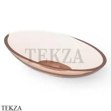 Dea Design Washbasins Раковина настольная овальная Glasstech DD9006 600 R9, Brown Copper R9