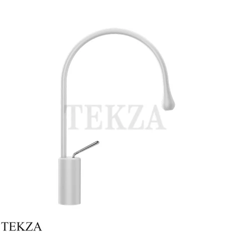 Gessi Goccia Смеситель для раковины высокий, без сливного гарнитура 33605-279, Matte White