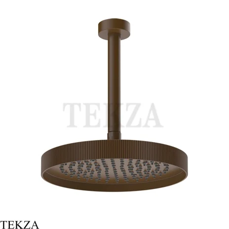 Gessi Incastri RIGATO Верхняя лейка D25 с потолочным кронштейном 63750-845, бронза Dark Brush