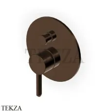Zucchetti Isy22 Смеситель для душа, 2 потока, внешняя часть ZIS775.P21, brushed chocolate PVD