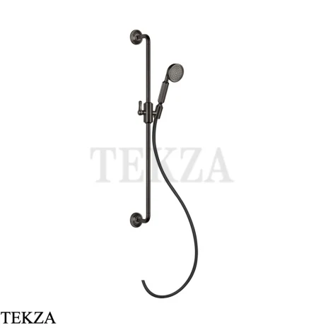 Gessi VENTI20 Штанга в комплекте с душевой лейкой, шланг 65144-707, Black Metal Brushed PVD