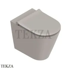 Catalano Zero Унитаз приставной без ободка, торнадо Silentech, сиденье микролифт 0114550032, Tortora матовый