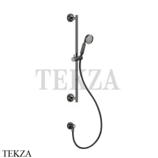 Gessi VENTI20 Штанга в комплекте с душевой лейкой, шланг, вывод 65141-706, Black Metal PVD