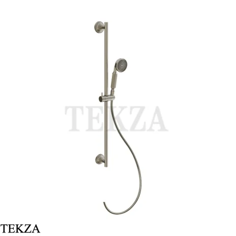 Gessi VENTI20 Штанга в комплекте с душевой лейкой, шланг 65143-149, Finox Brushed Nickel