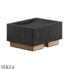 Gessi Rettangolo Мыльница настольная, композит черный 20826-030, Copper глянец PVD