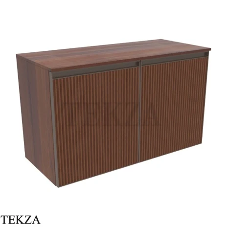 Flaminia Cubika тумба под раковину подвесная 85×37×50 см, 2 дверцы, орех Noce Greca