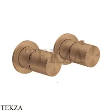 Gessi Habito UNITO Термостат для душа на 2 потока, внешняя часть 70034-726, Warm Bronze Br