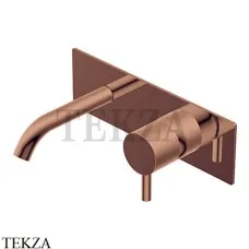 Ritmonio Diametro35 S Смеситель для раковины на планке, внешняя часть PR52AL101 F36, Frosted Rose Gold