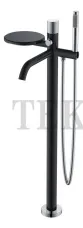 Boheme Stick Смеситель для ванны напольный, комплект Stick 129-BCR.2 Black TOUCH Chrome