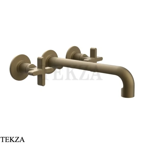 Gessi INCISO+ Смеситель для раковины на 3 отверстия, длинный, внешняя часть 58192-713, Antique Brass