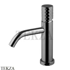 FIMA Carlo Frattini Spillo TECH X Смеситель для раковины, с донным клапаном F3031TXSXCS, Brushed black chrome