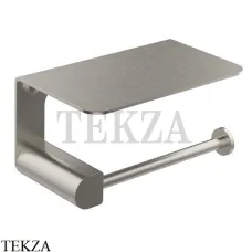 Gessi RILIEVO Держатель для туалетной бумаги с крышкой-полкой 59449-149, Finox Brushed Nickel