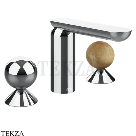 Gessi Perle Смеситель для раковины на 3 отв., без гарнитура 74035-031, хром глянец