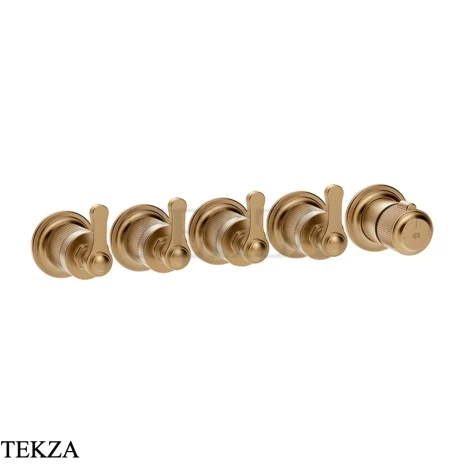 Gessi VENTI20 Термостат для душа, 4 потока, внешняя часть 65338-726, Warm Steel Br. PVD