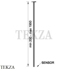 Gessi 316 FLESSA Потолочный электронный смеситель, под размер 54026-707, Black Metal Brushed