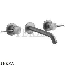 Gessi 316 INTRECCIO Смеситель для раковины, длинный, внешняя часть 54194-239, Steel Brushed